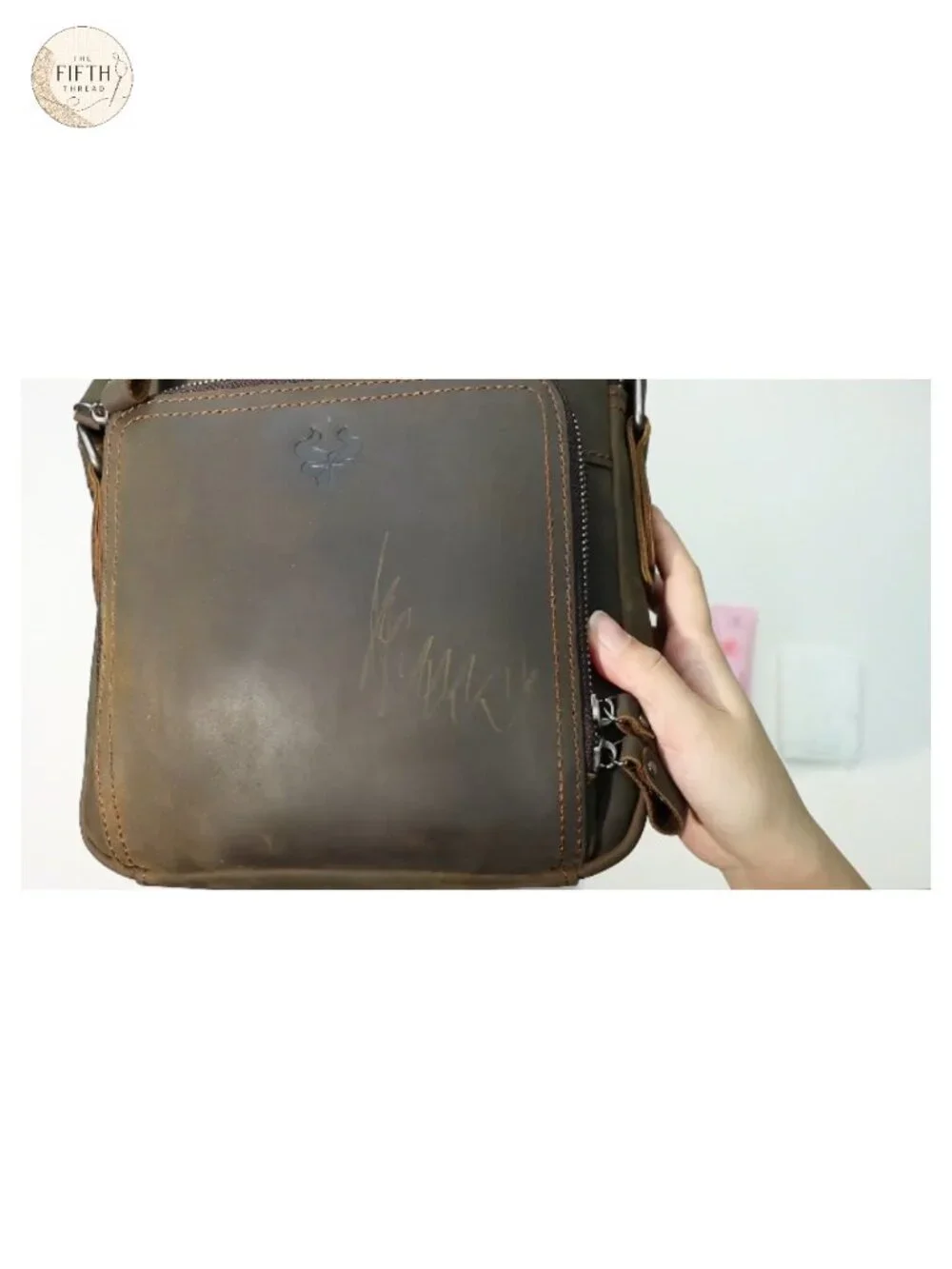 Genuine Leather Messenger Bag Crossbody Shoulder Bag